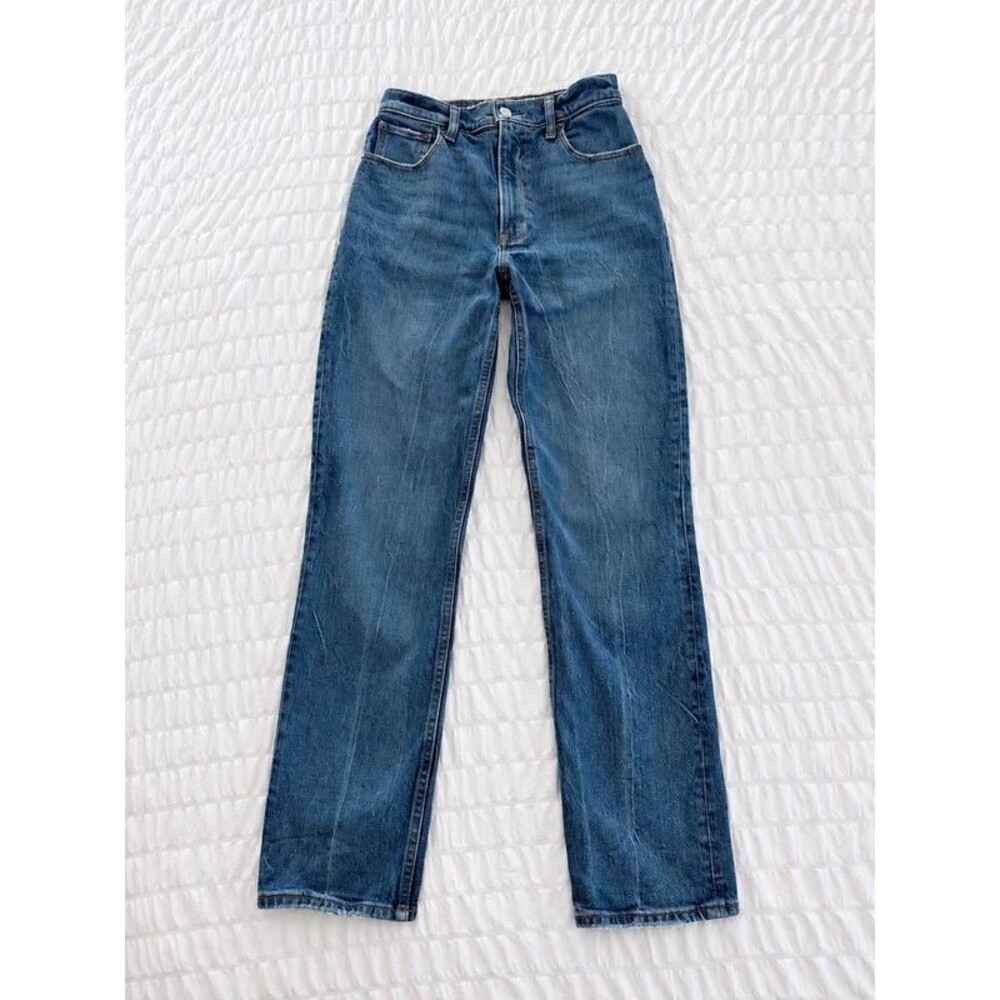 Abercrombie & Fitch 90s Straight Ultra High Rise Jeans Womens 26 2R Blue Denim